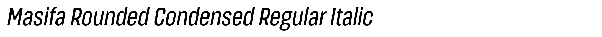 Masifa Rounded Condensed Regular Italic image
